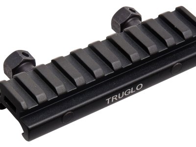 TruGlo TG8970B Picatinny Riser Mount  Matte Black Anodized