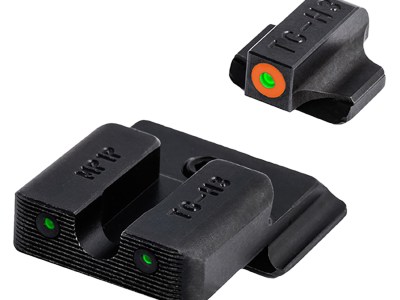 TruGlo TG231MP1C Tritium Pro  Black | Green Tritium Orange Outline Front Sight Green Tritium Rear Sight