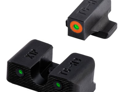 TruGlo TG231X1C Tritium Pro  Black | Green Tritium Orange Outline Front Sight Green Tritium Rear Sight