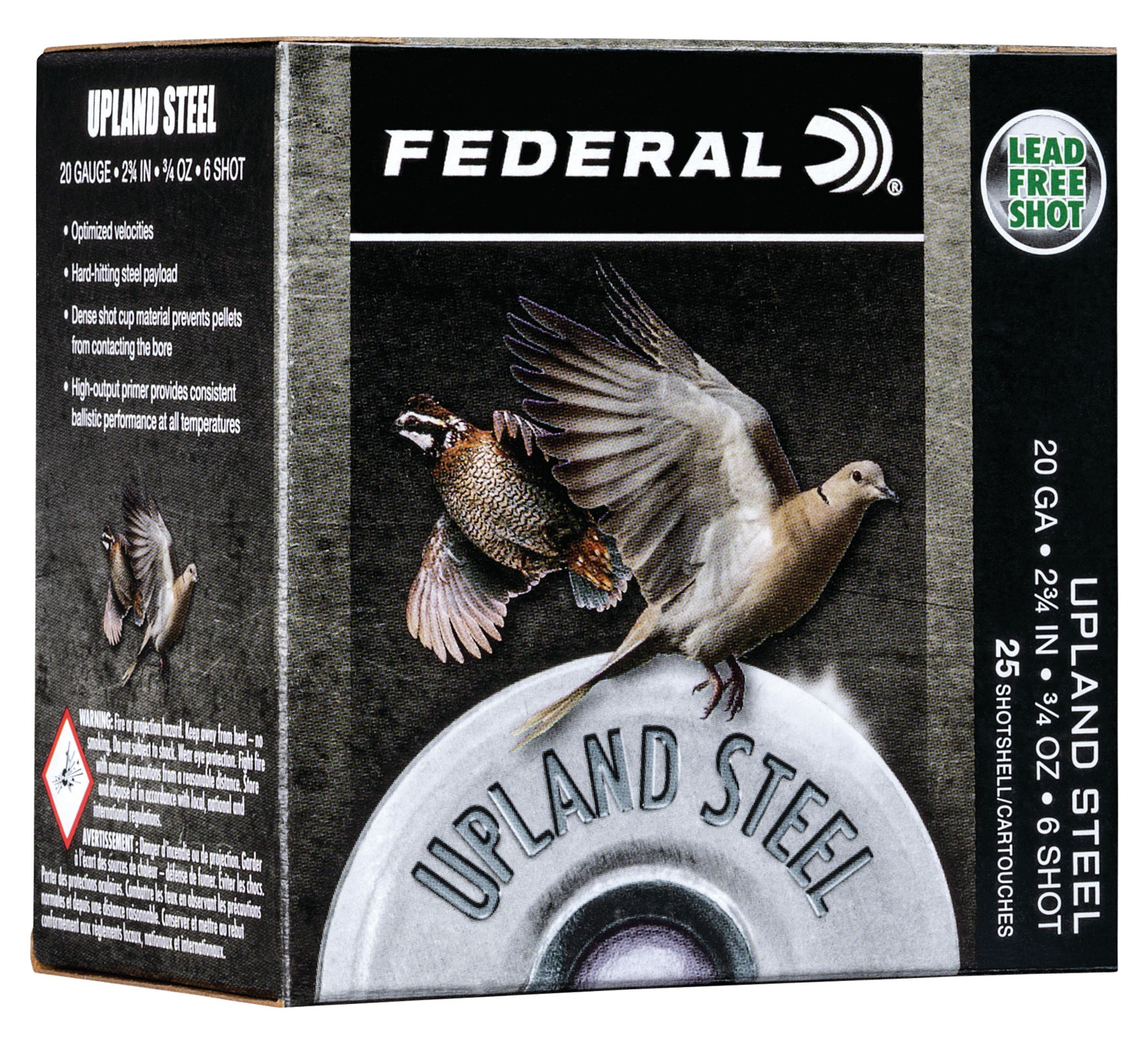 Federal USH206 Upland Field & Range 20Gauge 2.75″ 3/4oz 6Shot 25 Per Box/10 Case
