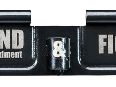 Phase 5 Weapon Systems EPCSTAND Ejection Port Door  AR-15 Black Parkerized Steel 3.10″ Engraved “Stand & Fight”