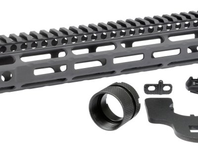 MIDWEST INDUSTRIES INC MISLH14 Slimline AR-15 6061 Aluminum Black Hard Coat Anodized 14″