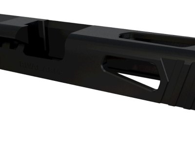 Rival Arms RA10G102A Precision Slide A1 QPQ Black 17-4 Stainless Steel with Front/Rear Serrations & RMR Optic Cut for 9mm Luger Glock 17 Gen3