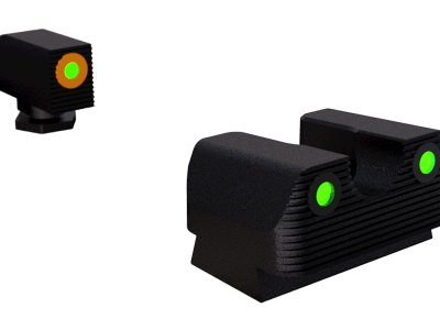 Rival Arms RA2A231G Night Sights for G42/G43/G48  Green Tritium Orange Outline Front Sight-Green Tritium Black Outline Rear Sight