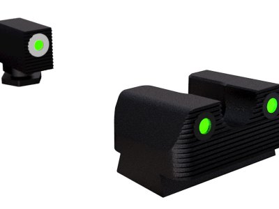 Rival Arms RA2B231G Night Sights for G42/G43/G48  Green Tritium White Outline Front Sight-Green Tritium Black Outline Rear Sight
