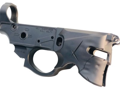 Sharps Bros SBLR07 Overthrow Stripped Lower Multi-Caliber Black Anodized Finish 7075-T6 Aluminum Compatible w/Mil-Spec Ar-15 Internal Parts