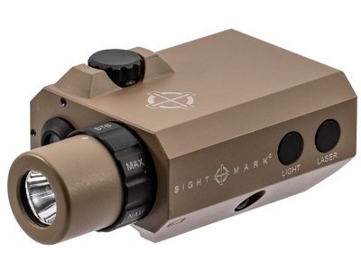 Sightmark SM25012DE LoPro Mini Combo Flashlight and Green Laser Sight  Dark Earth 300 Lumens White LED
