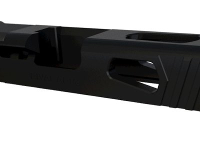 Rival Arms RA10G205A Precision Slide A1 Docter Cut Black QPQ Case Hardened 17-4 Stainless Steel for Glock 19 Gen3