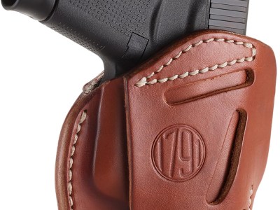 1791 Gunleather 3WH2CBRA 3-Way  IWB/OWB Size 02 Classic Brown Leather Belt Loop Compatible w/ Ruger LCP Compatible w/ Glock 42 Compatible w/ S&W Bodyguard Ambidextrous Hand