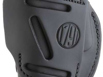 1791 Gunleather 4WH2SBLR 4-Way  IWB/OWB Size 02 Stealth Black Leather Belt Clip Compatible w/Ruger LCP/S&W Bodyguard/Glock 42/43/43X Right Hand