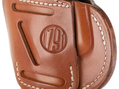 1791 Gunleather 4WH4CBRR 4-Way  IWB/OWB Size 04 Classic Brown Leather Belt Clip Compatible w/Glock 26/Springfield XD/XDS/S&W Shield Plus Right Hand