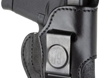 1791 Gunleather RCH3BLKR RCH  IWB Size 03 Black Leather Belt Clip Compatible w/Ruger LC9/1911/Glock 43/43X Right Hand
