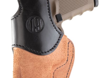 1791 Gunleather RCH4BLBR RCH  IWB Size 04 Black/Brown Leather Belt Clip Compatible w/Glock 17/S&W M&P Shield/Springfield XD Right Hand