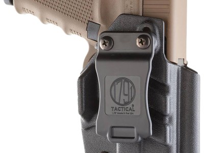 1791 Gunleather TACIWBGLOCKBLKR Tactical Kydex  IWB Black Kydex Belt Clip Compatible w/Glock Right Hand