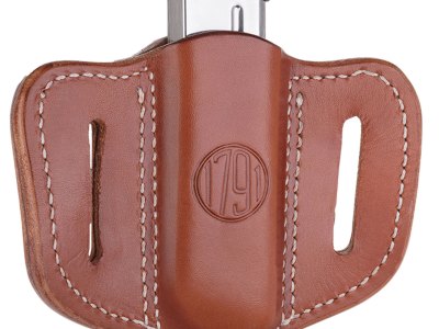 1791 Gunleather MAG11CBRA MAG1.1 Single Mag Holster Classic Brown Leather Belt Slide Compatible w/ Single Stack Ambidextrous