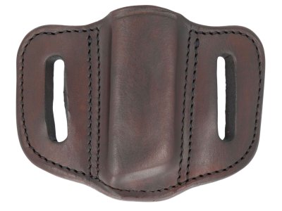 1791 Gunleather MAG12SBRA MAG1.2 Single Mag Holster Signature Brown Leather Belt Slide Compatible w/ Double Stack Ambidextrous