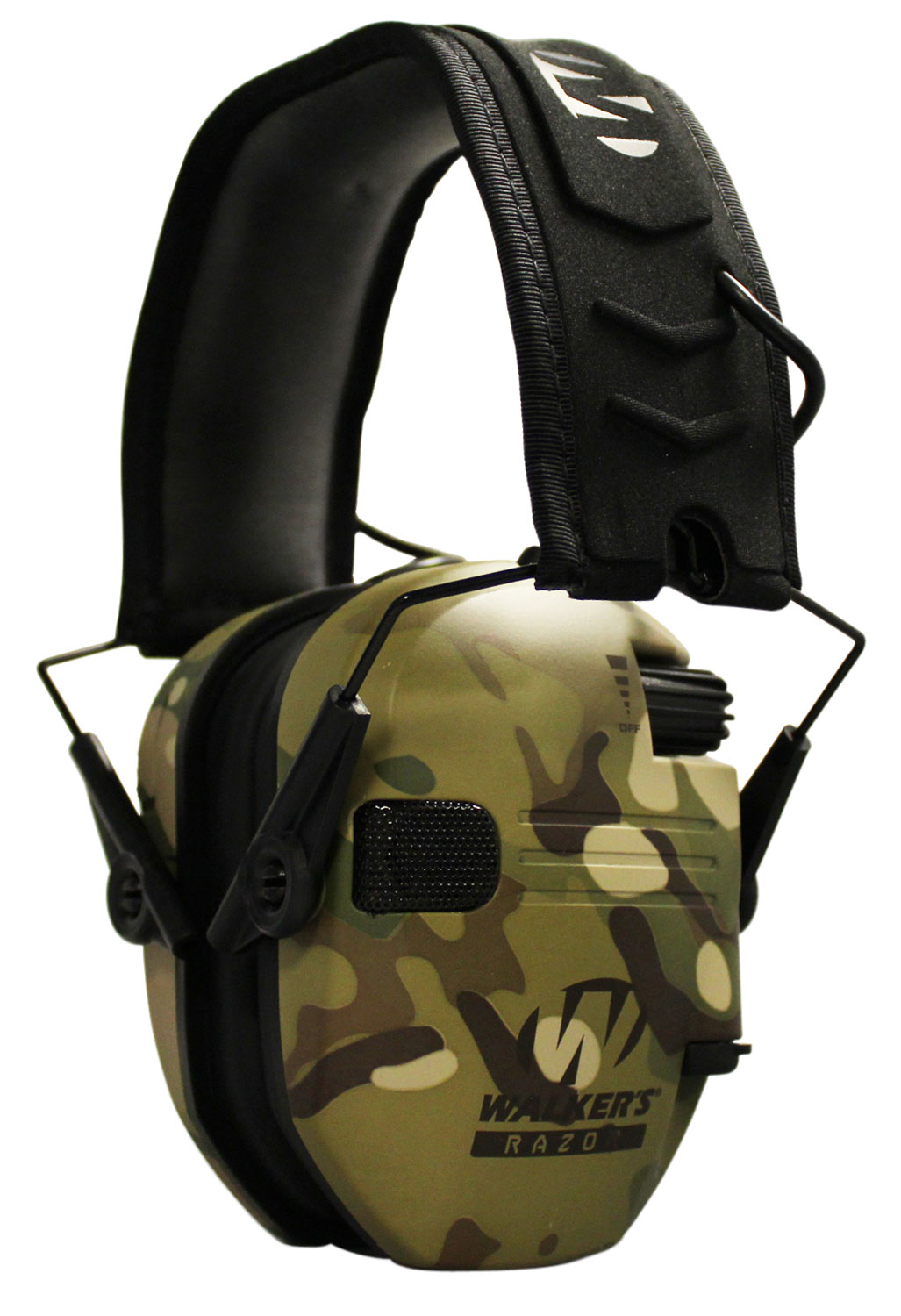 Walker’s GWPRSEMMCC Razor Slim Electronic Muff 23 dB Over the Head MultiCam/Black Polymer