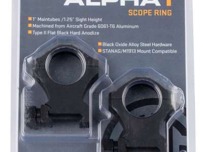 Sig Sauer Electro-Optics SOA10022 Alpha 1  Matte Black 1″ Extra High 0 MOA