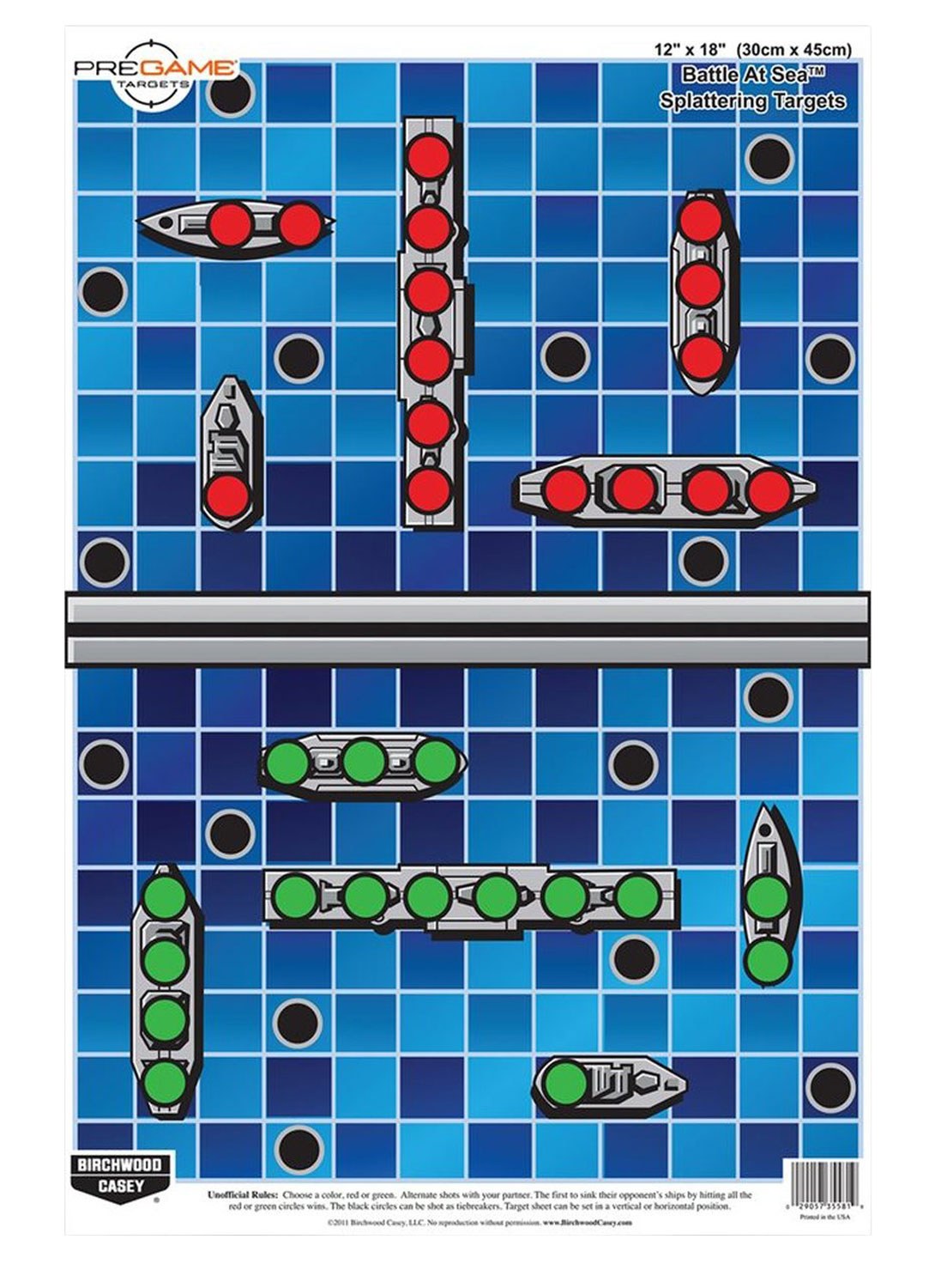 Birchwood Casey 35581 Pregame  Battle at Sea Paper Hanging Universal 12″ x 18″ Blue 100 Per Pkg