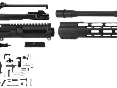 TacFire SSRK9MM16LPK AR Build Kit  Sports South Exclusive 9mm Luger AR-15 Black Nitride Steel 1/2″x36