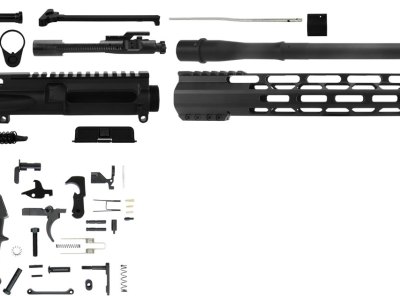TacFire SSRK300LPK AR Build Kit  Sports South Exclusive 300 Blackout AR-Platform Black Nitride 1/2″x28