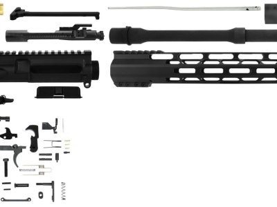 TacFire SSRK556LPK Lower Parts Kit Unassembled Rifle Kit 223 Rem/5.56x45mm NATO AR Platform  Aluminum 1/2″-28 tpi