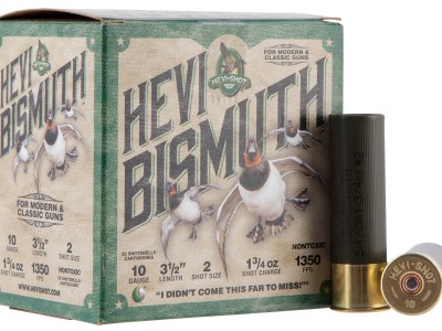 HEVI-Shot HS15502 HEVI-Bismuth  10Gauge 3.50″ 1 3/4oz Bismuth 2Shot 25 Per Box/10 Case