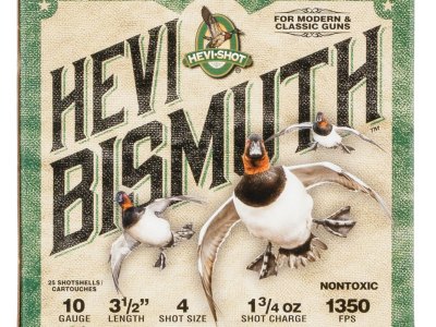 HEVI-Shot HS15504 HEVI-Bismuth  10Gauge 3.50″ 1 3/4oz Bismuth 4Shot 25 Per Box/10 Case