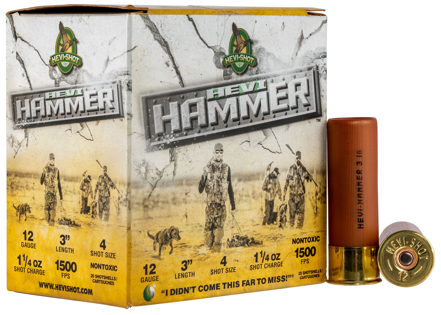 HEVI-Shot HS28004 HEVI-Hammer  12Gauge 3″ 1 1/4oz 4Shot 25 Per Box/10 Case
