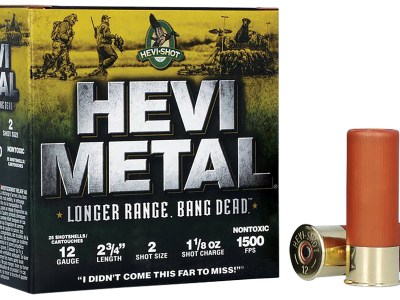 HEVI-Metal HS38702 HEVI-Metal Longer Range 12Gauge 2.75″ 1 1/8oz 2Shot 25 Per Box/10 Case