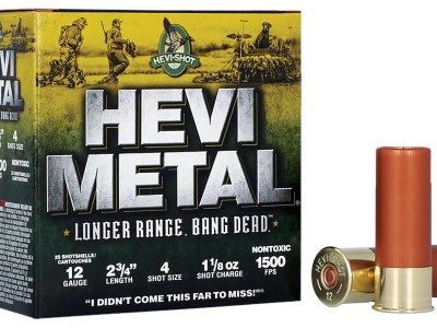 HEVI-Metal HS38704 HEVI-Metal Longer Range 12Gauge 2.75″ 1 1/8oz 4Shot 25 Per Box/10 Case