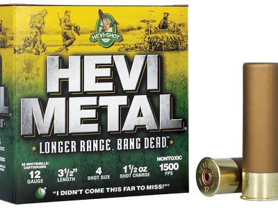 HEVI-Metal HS38504 HEVI-Metal Longer Range 12Gauge 3.50″ 1 1/2oz 4Shot 25 Per Box/10 Case