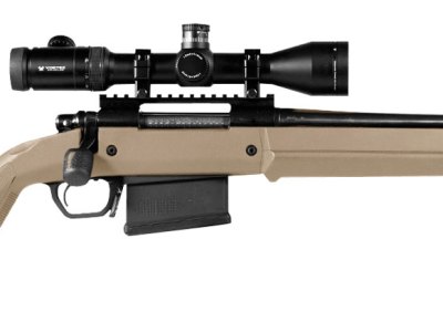 Magpul MAG931-FDE Hunter American Stock Fixed with Aluminum Bedding & Adjustable Comb Flat Dark Earth Synthetic for Ruger American SA