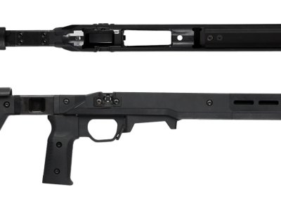 Magpul MAG997-BLK Pro 700 Stock Fixed w/Aluminum Bedding Black Synthetic for Remington 700 SA