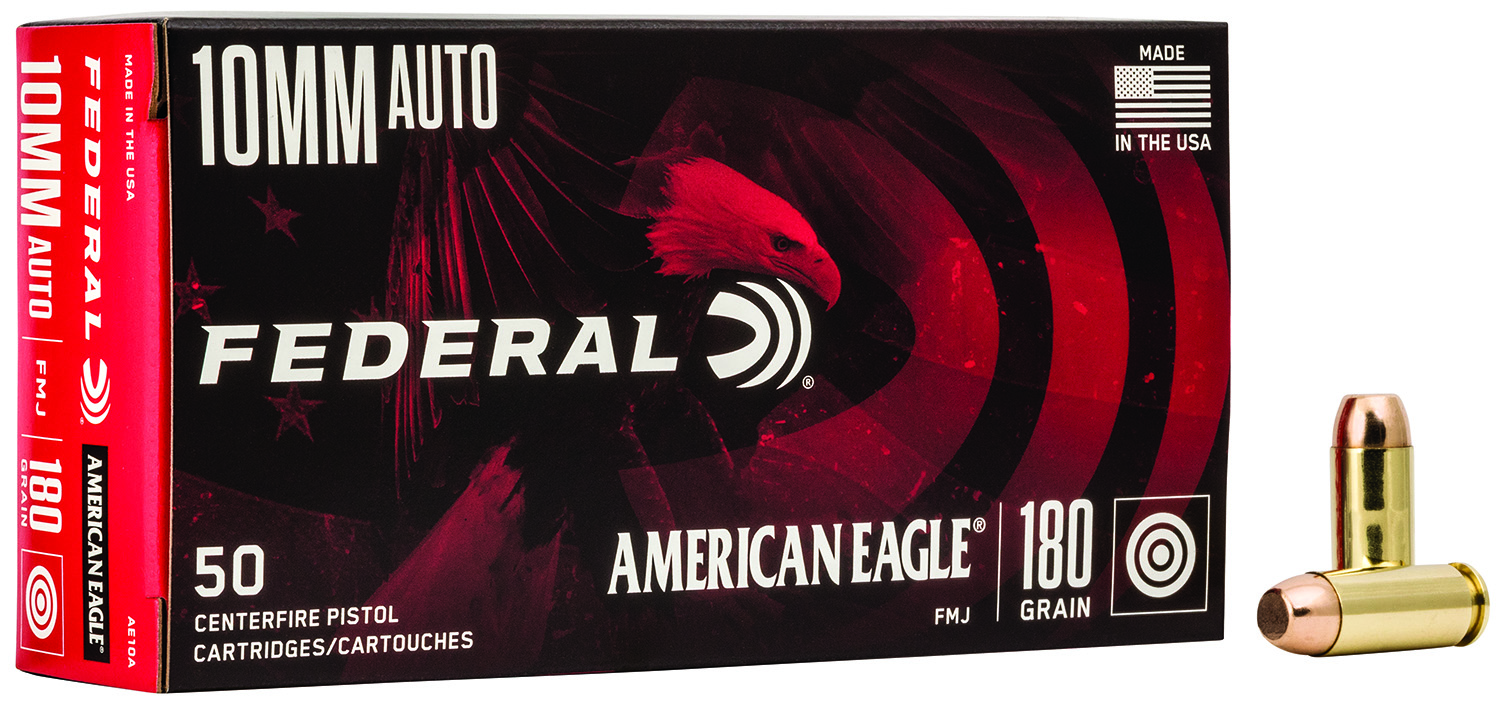 Federal AE10A American Eagle Handgun 10mmAuto 180gr Full Metal Jacket 50 Per Box/20 Case