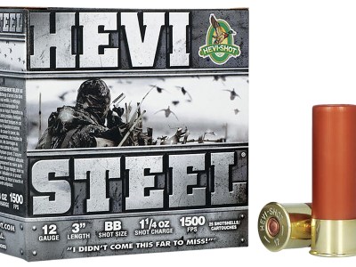 HEVI-Shot HS60088 HEVI-Steel  12Gauge 3″ 1 1/4oz BBShot 25 Per Box/10 Case