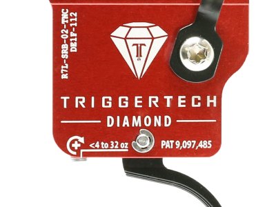 TriggerTech R7LSRB02TNC Diamond Without Bolt Release Curved Trigger Single-Stage Fits Remington 700 Left Hand