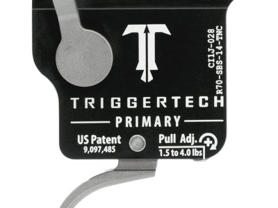 TriggerTech R70SBS14TNC Primary Without Bolt Release Single-Stage Traditional Curved Trigger with 1.50-4 lbs Draw Weight for Remington 700 Right