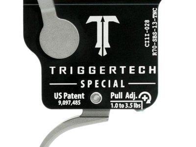TriggerTech R70SBS13TNC Special Without Bolt Release Single-Stage Traditional Curved Trigger with 1-3.50 lbs Draw Weight for Remington 700 Right