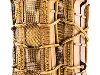 High Speed Gear 112RP0CB TACO X2RP Mag Pouch Triple Coyote Brown Nylon MOLLE Compatible w/ Rifle Compatible w/ Pistol