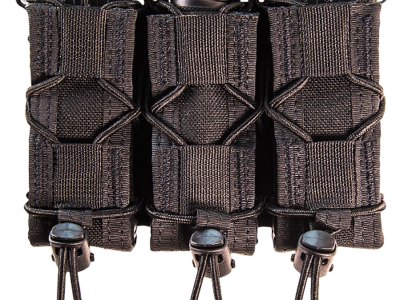 High Speed Gear 11PT03BK TACO Mag Pouch Triple Black Nylon MOLLE Belts 2″ Wide Compatible w/ Pistol