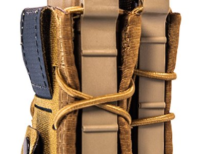 High Speed Gear 13DD10CB TACO Double Decker Mag Pouch Coyote Brown Nylon Belt Belts 2.25″ Wide Compatible w/ Rifle Compatible w/ Pistol