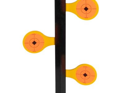 Birchwood Casey 47421 World of Targets Dueling Tree 3.50″ Rimfire Pistol/Rifle Orange/Yellow Steel Circle w/Crosshair & Diamond