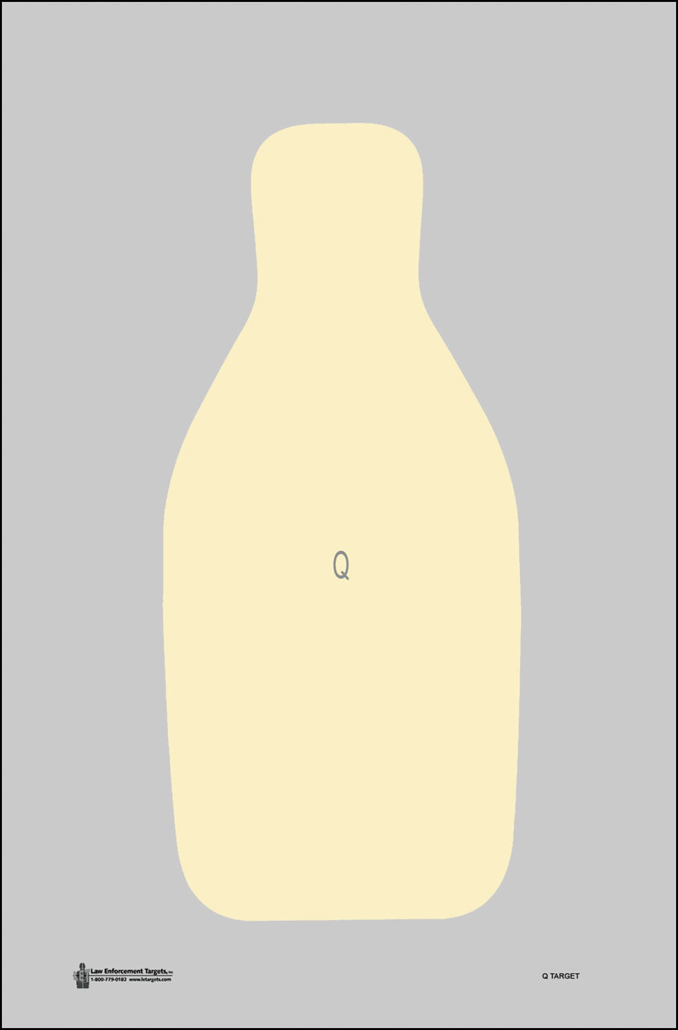 Action Target QT100 Qualification Standard Center Mass Heavy Paper Hanging 22.50″ x 34.50″ Gray/White 100 Per Box