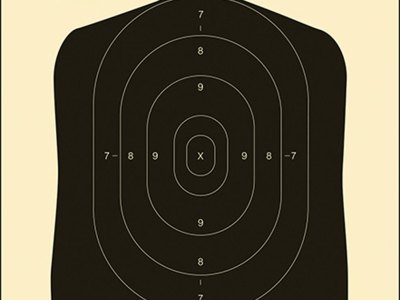 Action Target B27SBLACK100 Qualification Standard Silhouette Heavy Paper Hanging Black/White 100 Per Box