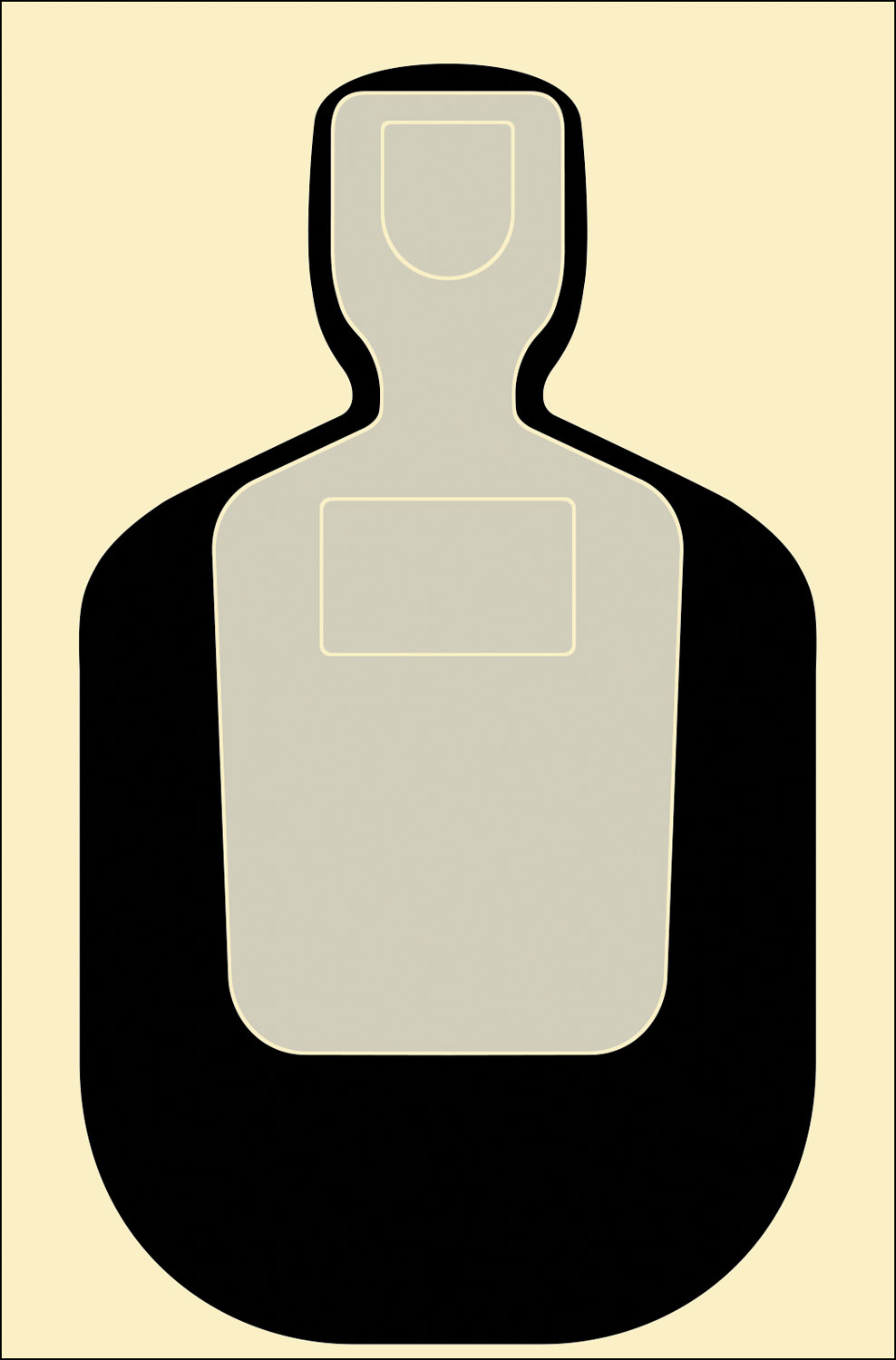 Action Target TQ19100 Qualification Standard Silhouette Paper Hanging 24″ x 45″ Black/Gray/White 100 Per Box