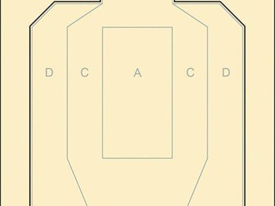 Action Target IPSCP100 Military IPSC/USPSA IPSC Paper Hanging 23″ x 35″ Black/White 100 Per Box