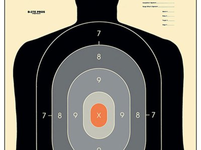 Action Target B27EPROS100 Qualification Pros Silhouette Paper Hanging 23″ x 35″ Black/Gray/White 100 Per Box