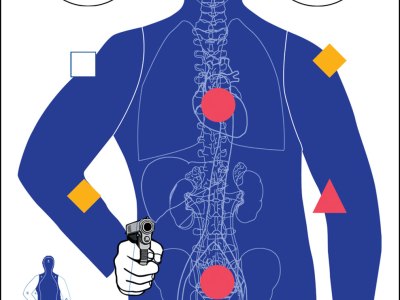 Action Target SSO99100 State-Specific Qualification Sarasota Sheriff’s Office Silhouette/Vitals Paper Hanging 23″ x 35″ Blue 100 Per Box