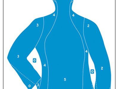 Action Target B21EBLUE100 Qualification  Silhouette Paper Hanging 23″ x 35″ Blue 100 Per Box